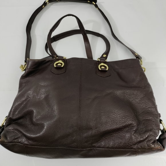 Coach Vintage Ashley Bucket Bag Genuine Leather Convertible Crossbody Brown - Picture 12 of 14